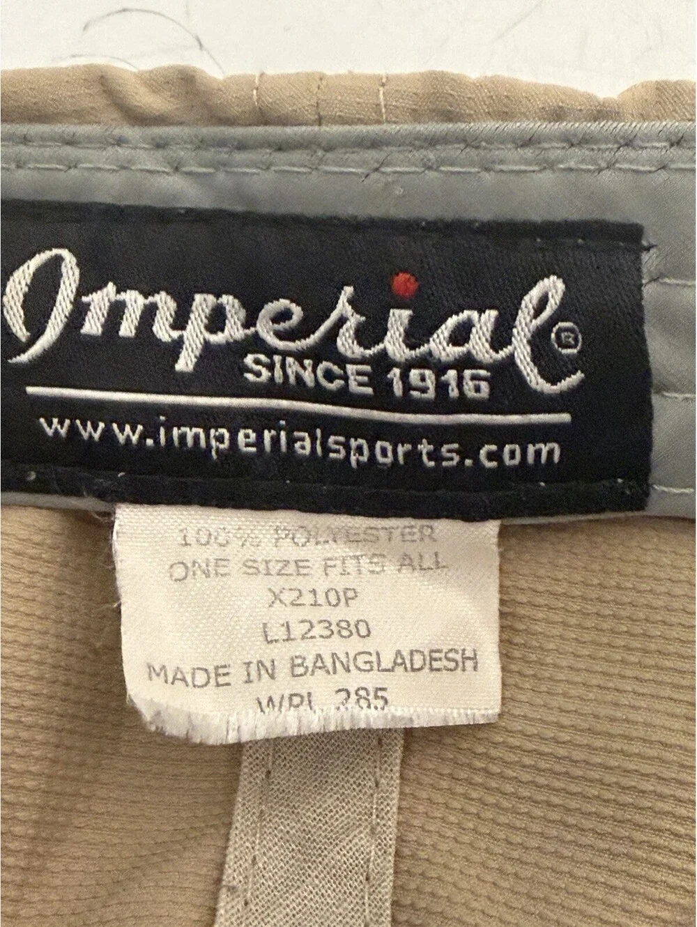 Unisex Imperial Sports Adjustable Cap Hat One Size Beige Secession Cup XV